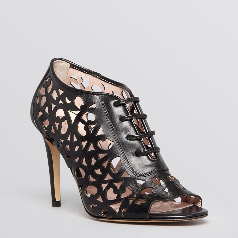 Kate Spade Black Izarra Lace Up Laser Cut